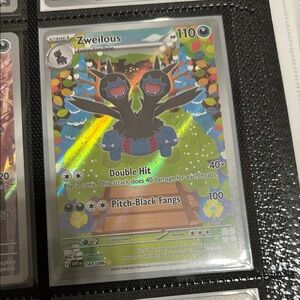 Pokemon Trading Card - Zweilous with Green and Blue Accents